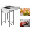 WhizMax 304 Stainless Steel Sink, Freestanding Commercial Kitchen Sink - 4 of 4
