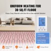 VEVOR Floor Heating Mat, 30 Sq.ft, Electric Radiant In-Floor Heated Warm System with Digital Floor Sensing Thermostat, Includes Monitor,Black&Red - 3 of 4