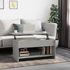 vidaXL Coffee Table Concrete Gray 40.2"x19.7"x20.7" Engineered Wood - 2 of 4