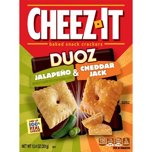 Cheez It Duoz Jalapeno Cheddar Jack Baked Snack Crackers 12 4