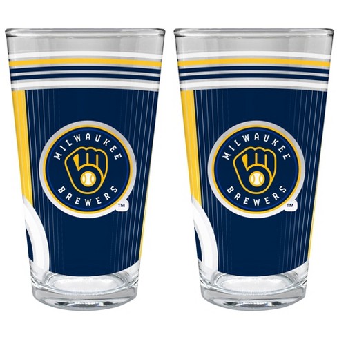 Mlb Milwaukee Brewers 2pc Pint Glass Set : Target