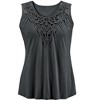 Collections Etc Stylish Lace Trim Sleeveless Wide Strap Top - 4 of 4