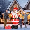 SEVOBAL Inflatable Holiday Decorations 7' Christmas Inflatable Decoration, Inflatable Santa Claus Funny Blow Up Yard Decorations, Red, 52"*48"*84" - 3 of 4