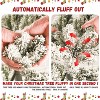 4FT Flocked Christmas Tree with 150 Warm White LED Lights – 350Tips, Snowy PVC & Hard Needle Branches, Hinged Design for Easy Setup - 3 of 4
