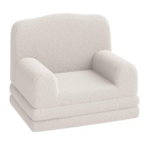 Kids Couch, 2-in-1 Convertible Toddler Sofa Chair, Soft Fold Out Couch Lounger - 1 of 4