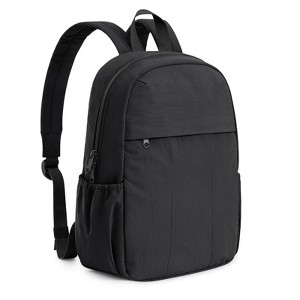 Mini Backpack for Women Water-resistant Hiking Backpack with Adjustable Shoulder Straps for School Travel Shop Work Casual(BLACK) - 1 of 4