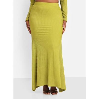 Rebdolls Women's Bea Textured Mermaid Maxi Bodycon Skirt