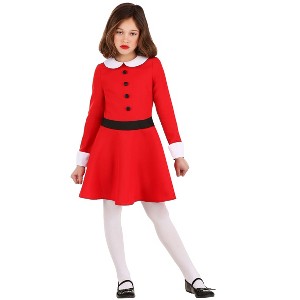 HalloweenCostumes.com Spoiled Ticket Winner Costume for Girls, Salty Red Dress Heiress - 1 of 4