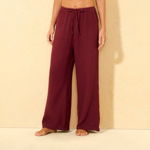 Women's Gauze Swim Cover Up Pants - Shade & Shore™ - 1 of 4
