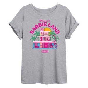 Women's - Barbie - Welcome To Barbie Land Oversized Graphic T-Shirt - 1 of 4