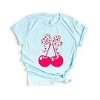 Simply Sage Market Women's Coquette Cherries Spotted Bow Short Sleeve Graphic Tee - 3 of 4