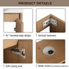 Lyngins Compact Wall-Mounted Bathroom Vanity with Sink, Floating Vanity with Round Single Ceramic Basin & Bottom Storage, Eco-Friendly Plywood - 2 of 4