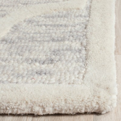 Ivory and Gray Hand-Tufted Wool Area Rug