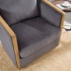 Corduroy Swivel Barrel Chair, Comfortable Accent Sofa Chair, 360 Degree Swivel Barrel Club Chair, Leisure Arm Chair for Home, Hotel - 3 of 4