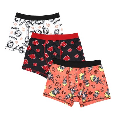 Naruto Anime Cartoon Mens Underwear Boxer Briefs 3pk Set : Target