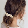 Unique Bargains Women's Large Flower Hairpins Hair Barrettes Champagne 1 Pc - 2 of 4