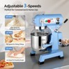 ROVSUN 15QT Commercial Food Mixer, 550W Electric Commercial Dough Mixer with 3-Speeds Adjustable - 3 of 4