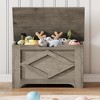 23.6" Storage Chest, Wooden Toy Storage Bench, Lift-Top Toy Chest with Safety Hinge for Entryway, Living Room, Bedroom - 4 of 4