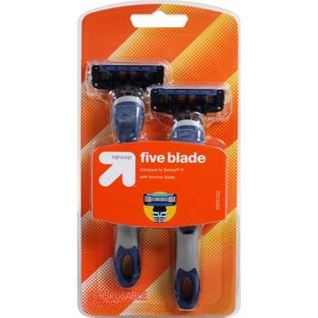 Men's Five Blade Disposable - 2ct - up & up™