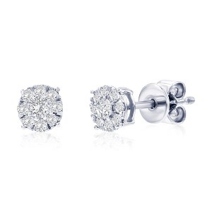 Diamonds D'Argento Sterling Silver, 0.26cttw Lab-Grown Diamond, 5mm Studs - (18 Stones) - Silver - 1 of 2
