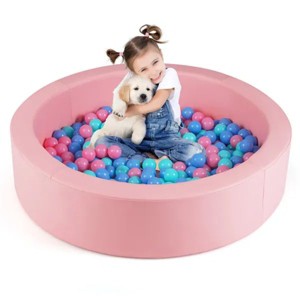 42 Inch Kids Round Foam Ball Pits with 25D Sponge Filling and Washable PU Cover - 1 of 4