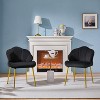 Yaheetech Set of 2 Modern Accent Chairs with Golden Metal Legs for Living Room, Bedroom - 2 of 4