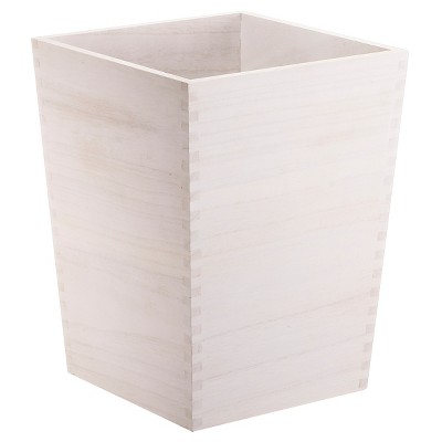 Square Trash Can White Wood - Threshold™