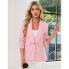 Women's Cropped Blazers 3/4 Sleeve Open Front Lightweight Cardigan Casual Work Office Suit Blazer Jackets - 3 of 4