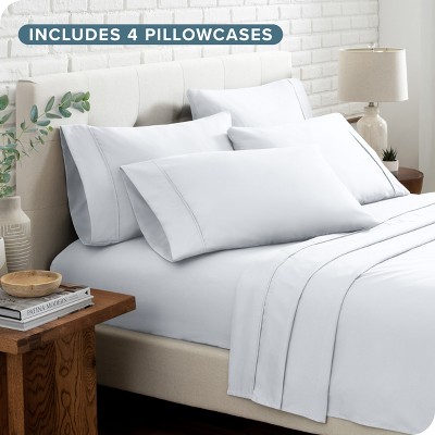 White King Microfiber Deep Pocket Sheet Set with Pillowcases