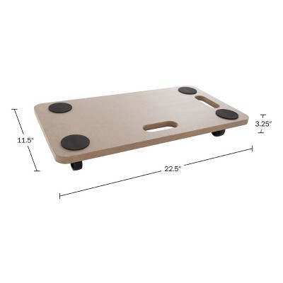 Beige MDF Wheeled Furniture Mover Dolly with Swiveling Casters