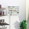 HOMCOM 5-Tier Display Cabinet, Wall-Mounted Glass Door Cabinet with 4 Adjustable Shelves - 2 of 4