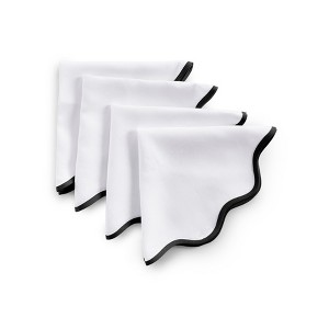 Solino Home Linen Scallop Dinner Napkins | Giselle Scallop Edge - 1 of 4