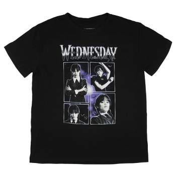 Wednesday Addams T Shirt Girls' Wednesday 4 Poses Poster Style Kids Shirt