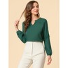 INSPIRE CHIC Women's Chiffon Semi Sheer Keyhole Neck Elegant Work Blouse - 4 of 4
