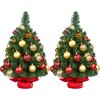 Yaheetech 2Ft/3Ft Tabletop Christmas Tree Mini Artificial Christmas Tree with Cement Base, Green - 3 of 4