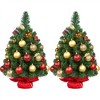 Yaheetech 2Ft/3Ft Tabletop Christmas Tree Mini Artificial Christmas Tree with Cement Base, Green - image 3 of 4