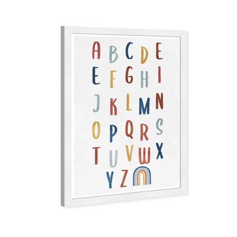 Alphabet and Number Wall Stickers Rainbow Alphabet Wall Decals ABC