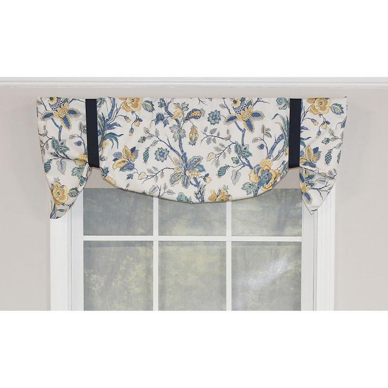 Gianna Suspender 3in Rod Pocket Ribbon Tie Window Valance 50in x 17in by RLF Home, 1 of 5