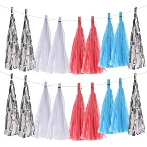 Unique Bargains Party Decoration Reusable Strong Rope Tassel Garland Banner 20 Pcs - 1 of 4