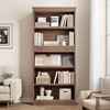 71" Farmhouse Fluted Bookcase with Display Rack, 5-Tier Wooden Bookshelf for Living Room or Office - 3 of 4