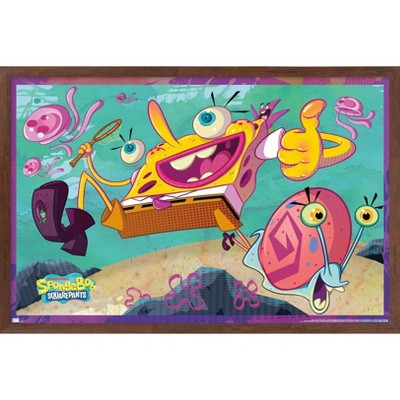 Trends International Nickelodeon Spongebob 25th - Thumbs Up Framed Wall Poster Prints