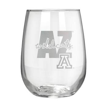 NCAA Arizona Wildcats The Vino Stemless 17oz Wine Glass - Clear