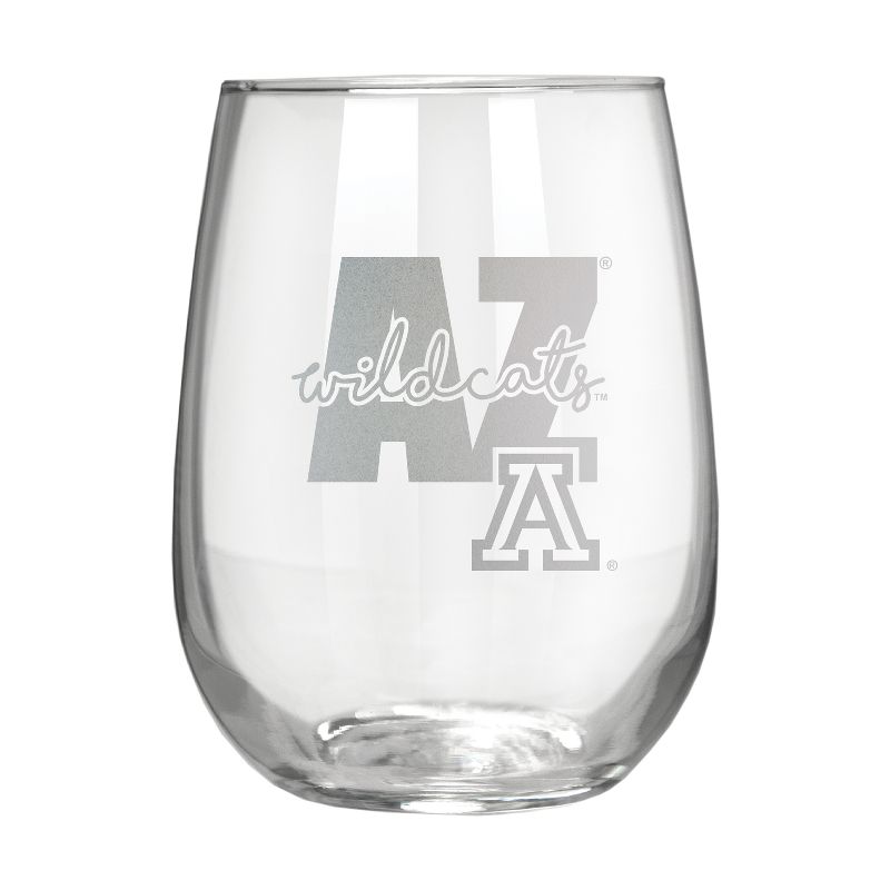 NCAA Arizona Wildcats The Vino Stemless 17oz Wine Glass - Clear, 1 of 2