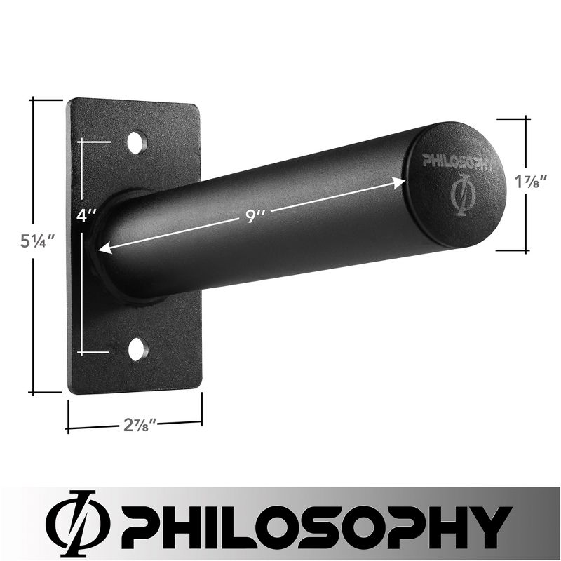 Philosophy Gym Wall Mounted Olympic Weight Plate Holder, Fits 2" Weight Plates, 4 of 6
