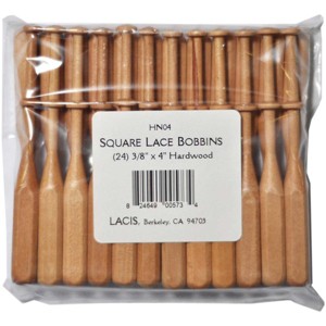 Lacis Square Lace Bobbins 3.75"X4" 24/Pkg - 1 of 2