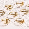 EVRY JEWELS WATERPROOF Gold or Silver Plated Sparkle Initial Wrap Ring - 2 of 2