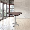 Hampden Furnishings 36" Bennet Collection Square with X Base Dining Table Gray/Mahogany - 3 of 4