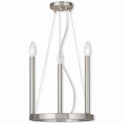 Livex Lighting Alpine 3 - Light Chandelier in  Brushed Nickel