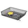 Rolodex Nestable Letter Sized Wire Mesh Stacking Side Load Tray - Black - 2 of 3