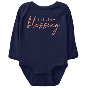 The Juniper Shop Little Blessing Heart Long Sleeve Bodysuit - 1 of 4